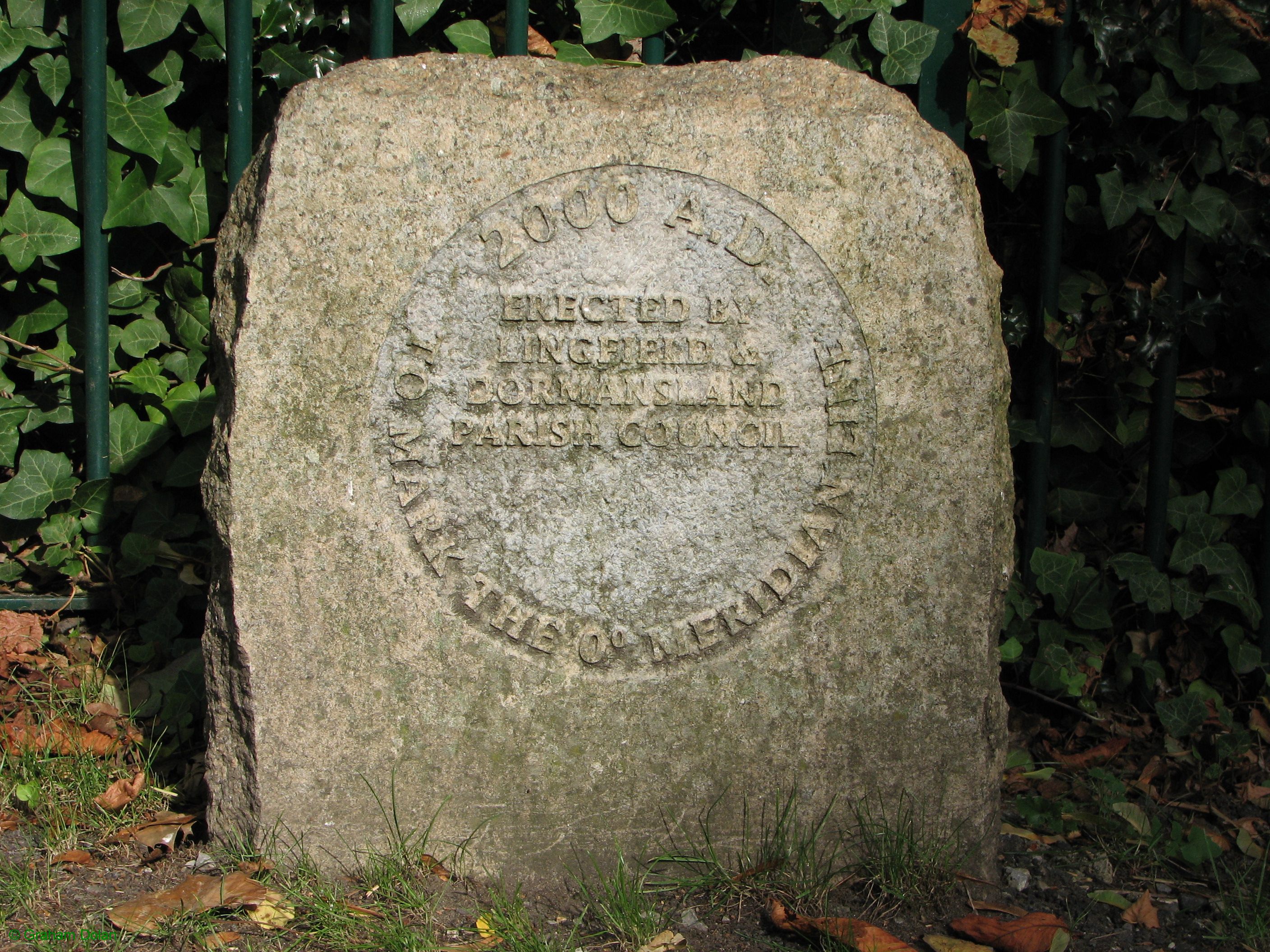 Greenwich Meridian Marker; England; Surrey; Lingfield